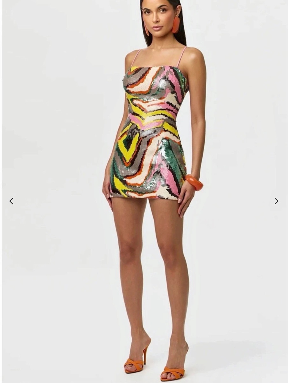 NAKED WARDROBE - SEQUIN ABSTRACT MINI DRESS